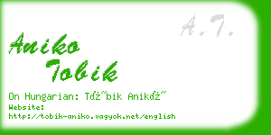 aniko tobik business card